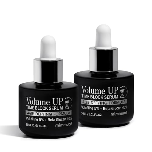 Volume Up Time Block Serum | Anti-Aging 5% Volufiline + 40% Beta Glucan | Plumps Wrinkles by Stimulating Fat Cell Production | Undereye, Forehead, Frown Lines&Neck Wrinkles | 30ml / 2pcs