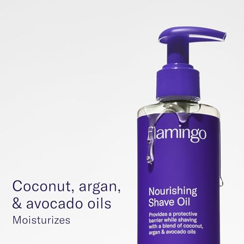 Flamingo 3-Step Shaving Set for Women - Scrub, Shave Oil & Serum Kit