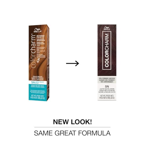 COLORCHARM Demi Permanent Hair Color Gloss 2 Fl Oz - 5N Lightest Neutral Brown