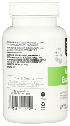 365 by Whole Foods Market Amino Essentials 100 Capsules - Supports Recovery & Performance