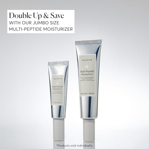 Naturium Multi-Peptide Moisturizer, Hydrating & Smoothing Skin Care, Moisturizes with Ethylated Vitamin C & Panthenol, 1.7 oz