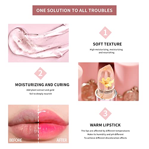 BestLand Flower Jelly Lipstick Set 6 Colors - Temperature Change