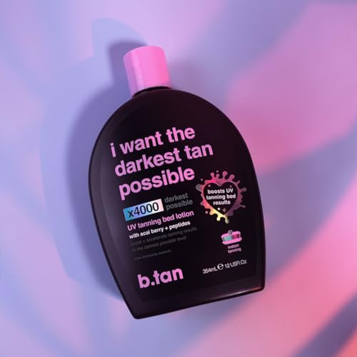 B.TAN UV Tanning Bed Lotion - x4000 Intensifiers, 12 fl oz