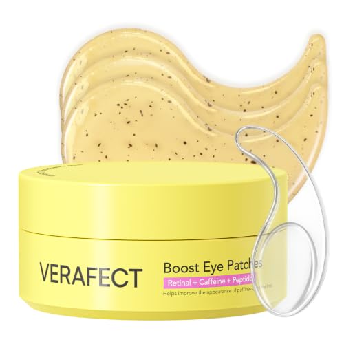 VERAFECT Retinal Green Tea Eye Patches for Dark Circles & Puffiness, Anti-Aging