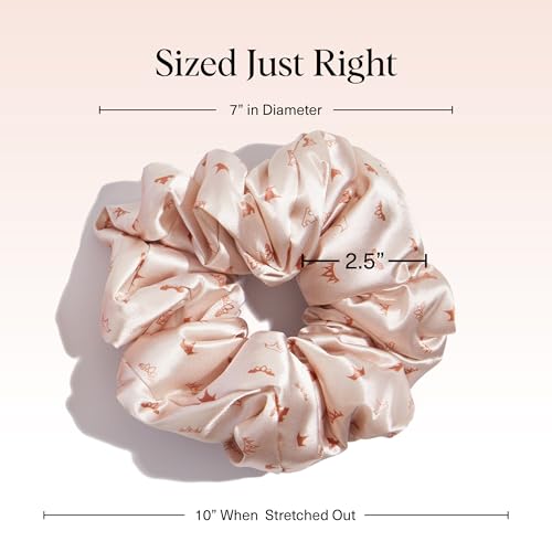 Kitsch & Disney Satin Scrunchies for Women - Desert Crown 2 Pack
