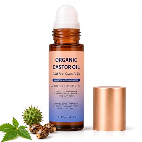 Organic Castor Oil Roll-On - 100% Pure & Cold-Pressed Hydration