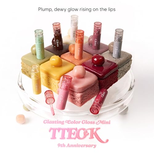 rom&nd Glasting Color Gloss Mini Lip Gloss 15 Shades Moisturizing & High-Shine