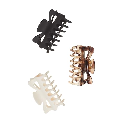 Goody Large Claw Hair Clips, Assorted Neutral Colors, 3-count (Pack of 3)