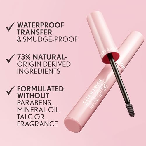 CoverGirl Clean Fresh Brow, 400 Soft Brown, Eyebrow Gel, Long-Lasting, Vegan Formula, Natural Looking, Easy to Apply, Doesn't Smudge, 0.18oz