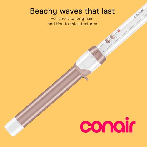 Conair 1" Clamp-Free Curling Iron, Double-Ceramic, 400°F