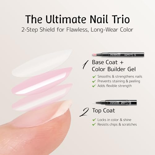Love Easy 6-Piece HEMA-Free Gel Nail Polish Pen Set with Top Coat
