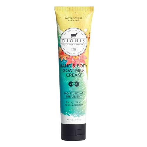 Dionis Goat Milk Hand & Body Lotion, Water Flowers & Sea Salt, 3.3 oz