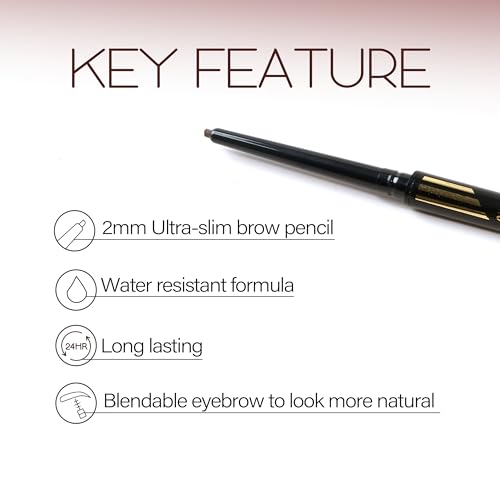 EBIN NEW YORK Micro Brow Pencil Natural Brown | Ultra-Thin Tip