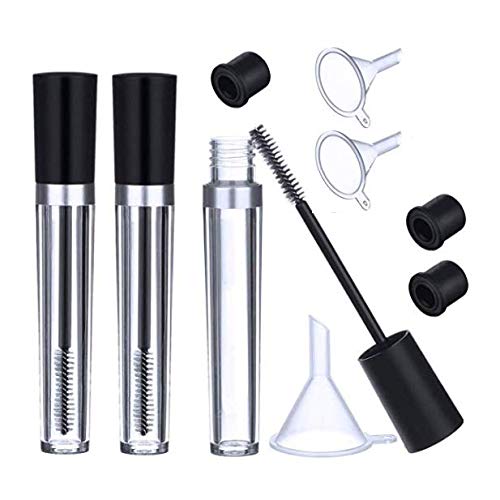 3Pc 8ml Empty Mascara Tubes With Eyelash Wand & Rubber Inserts