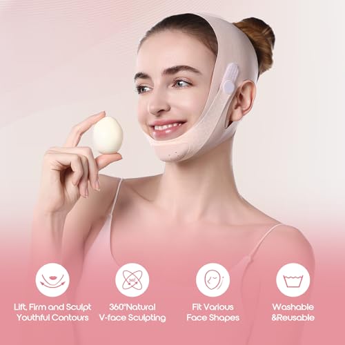 V-Line Lifting Mask for Double Chin, Breathable Face Slimmer