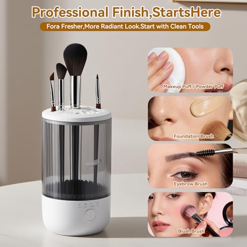 Electric Makeup Brush Cleaner Machine 6500RPM Portable