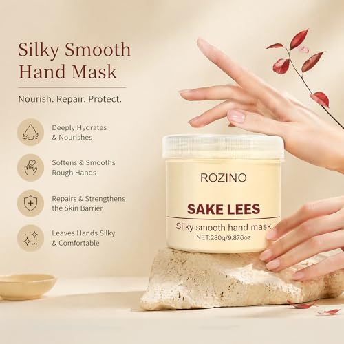 Sake Lees Deep Moisturizing Hand Mask Cream for Dry, Cracked Hands