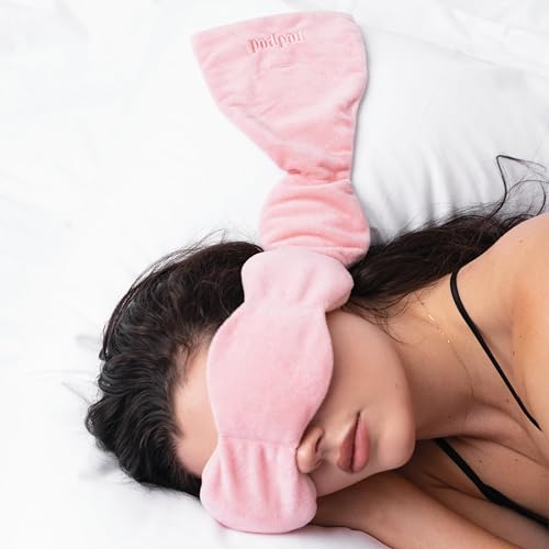 Nodpod Weighted Sleep Mask - Gentle Pressure Eye Mask, Blush Pink