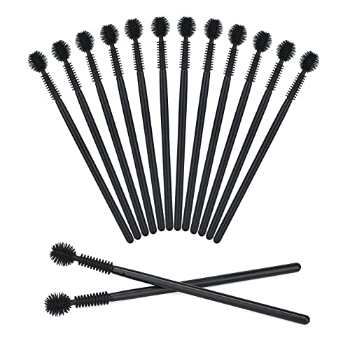 G2PLUS Disposable Silicone Eyelash & Eyebrow Brushes 50Pcs Makeup Spoolies