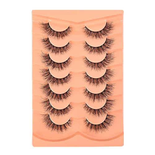 7-Pair Dramatic Fluffy False Eyelashes 9-16mm Volume
