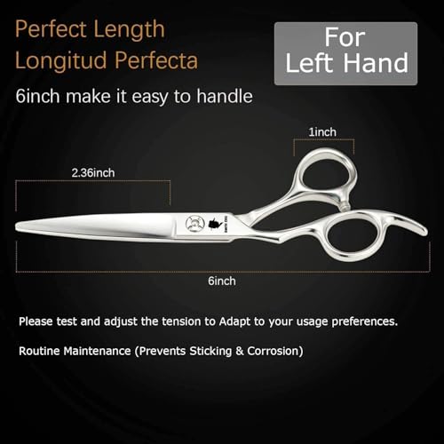 Left-Handed Hair Cutting Scissors - 6.0" Smith Chu Barber Shears