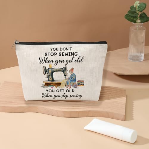 Funny Sewing Makeup Bag - Durable Cotton & Linen Organizer