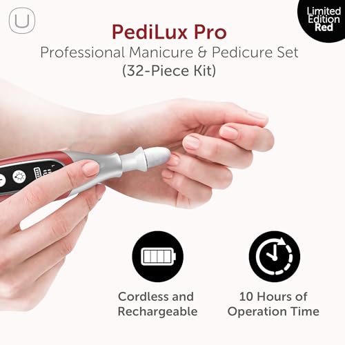 PediLux Pro Electric Manicure Pedicure Kit - Cordless Nail Drill Set