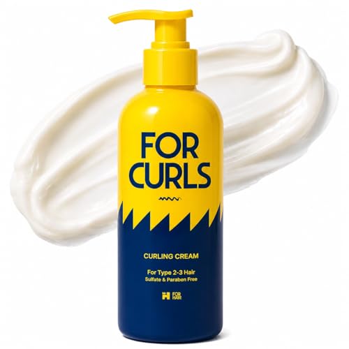 For Hair Curl Cream for Wavy & Curly Hair - Anti-Frizz, Lightweight, Sulfate & Paraben Free, 8.4 oz