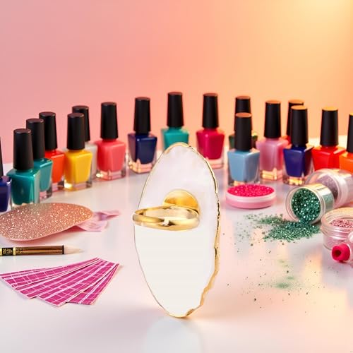 Yellow Resin Nail Art Palette Nail Mixing Palette Polish Holder Drawing Color Palette Nail Art Painting Palette Manicure Tool,Attractive Processed Makeup Palettes