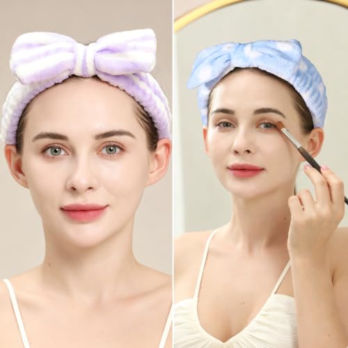 Teenitor 5-Pack Spa Headband with Bow – Makeup & Skincare
