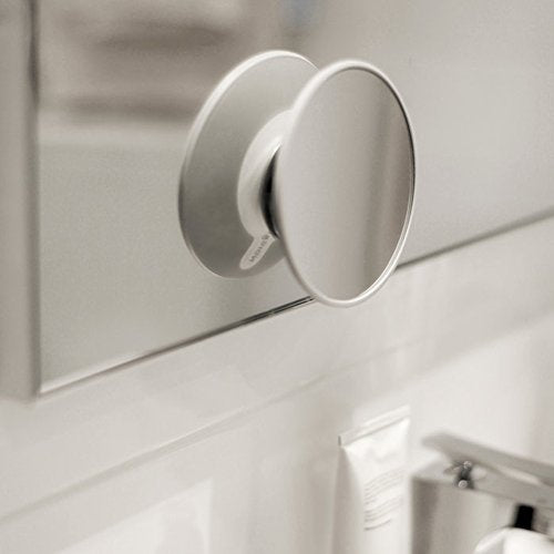 Mirror Magnification by 5 Black with Suction Cup Magnetic Mount