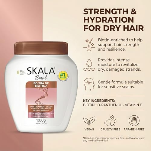 Skala Expert Biotin Bomb Hair Cream 1kg - Strengthens Damaged Hair