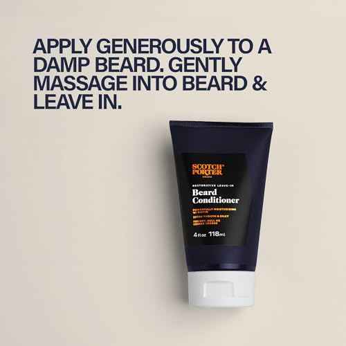 Scotch Porter Restorative Leave-In Beard Conditioner ? Deep Conditioning Softener with Lightweight Feel, Reduces Frizz & Provides Long-lasting Hydration & Shine to Dull, Dry, Coarse Beards ? 4 oz.