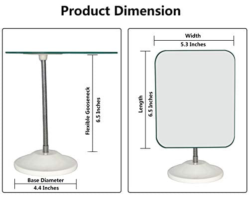 YEAKE Adjustable Gooseneck Makeup Mirror with Stand