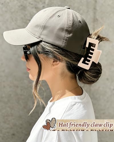 Hat-Friendly Claw Clips for Baseball Caps - 4 Pack