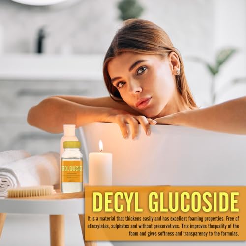 DECYL GLUCOSIDE - Gel - for Homemade Cosmetics, Skin Care, Shower Gels, Foaming, Body Soap, Shampoos, Face Cleansers - 4.23 oz