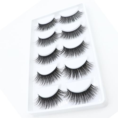 AFBeauty Wispy Fluffy False Eyelashes 5D Volume 16mm (5 Pairs)