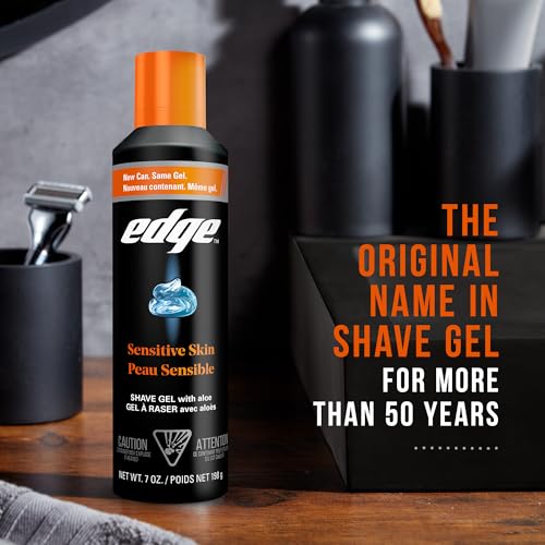 Edge Sensitive Skin Shaving Gel for Men, 7 oz (6 Pack) - Soothes & Refreshes