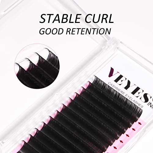 VEYES INC Cashmere Volume Lash Extensions B Curl 5-7mm Tray