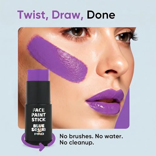 Blue Squid Purple Face Paint Stick - Waterproof Eye Black