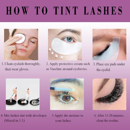 Eyelash & Eyebrow Tinting Kit - 6-8 Applications