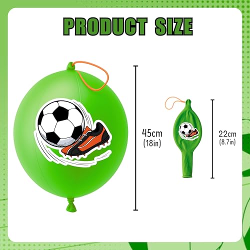 Soccer Party Favors Bundle - 24 Punch Balloons & 48 Tattoos
