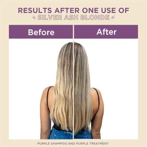 Silver Ash Blonde Hair Blue Toning Mask | Eliminates Brassiness | Neutralizes Yellow & Orange Tones | With Argan Oil Perfect Blonde (SILVER ASH BLONDE) 11.8 Fluid Ounce (350 ml)