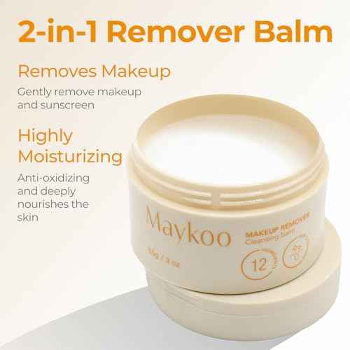 Makeup Remover Balm Hydrating Deep Cleansing Balm, Dissolves Heavy Waterproof Make Up, Gentle Oil Based cleanser for Face with Spatula, Makeup Removing for All Skin Types, 85 g/3 oz