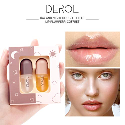 Lip Plumper Serum Set - Day & Night Fuller Lips (2Pcs)