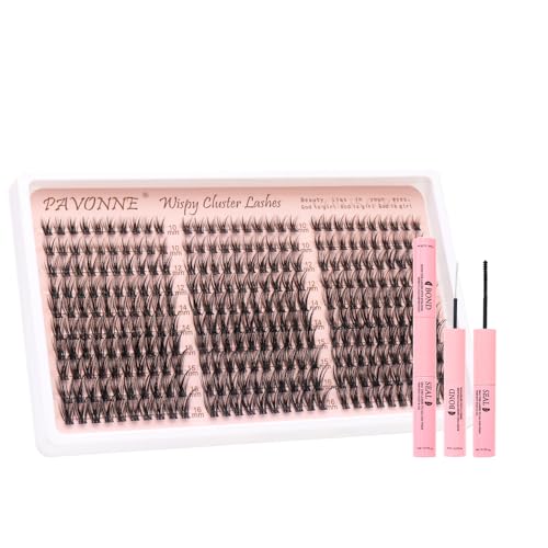 Cluster Lashes Kit 300PCS Wispy C Curl 10-16mm DIY