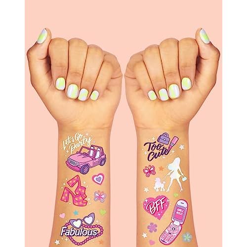 xo, Fetti Pink Party Temporary Tattoos - 42 styles | Pink Birthday Party Supplies, Party Favor, Cute Decorations, Easter Basket