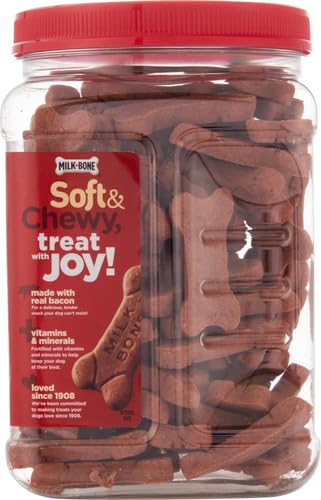 Milk-Bone Soft & Chewy Dog Treats, Bacon Recipe, 25 Ounce, Made with Real Bacon