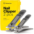 Harperton Nail Clippers Set - 2 Pack Stainless Steel with File