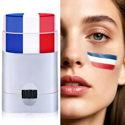 Red White and Blue Eye Black Stick Set - 2PCS Patriotic Face Paint